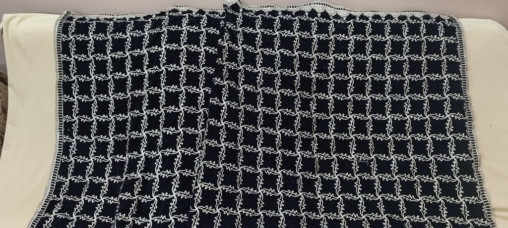 Velvet Shawal Black Embroided