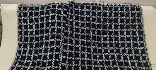 Velvet Shawal Black Embroided