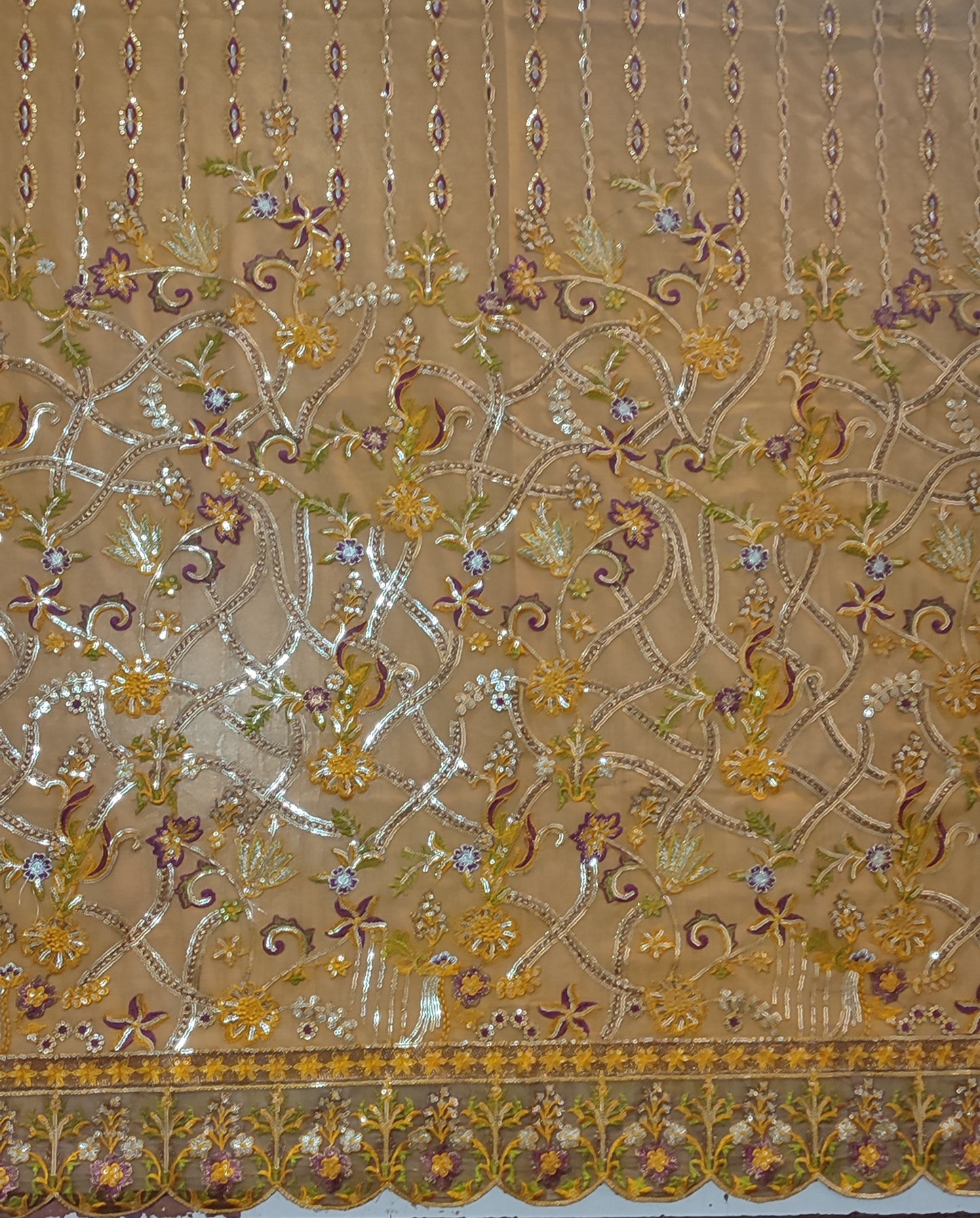 Mustard Embroidered Suit - KZ01