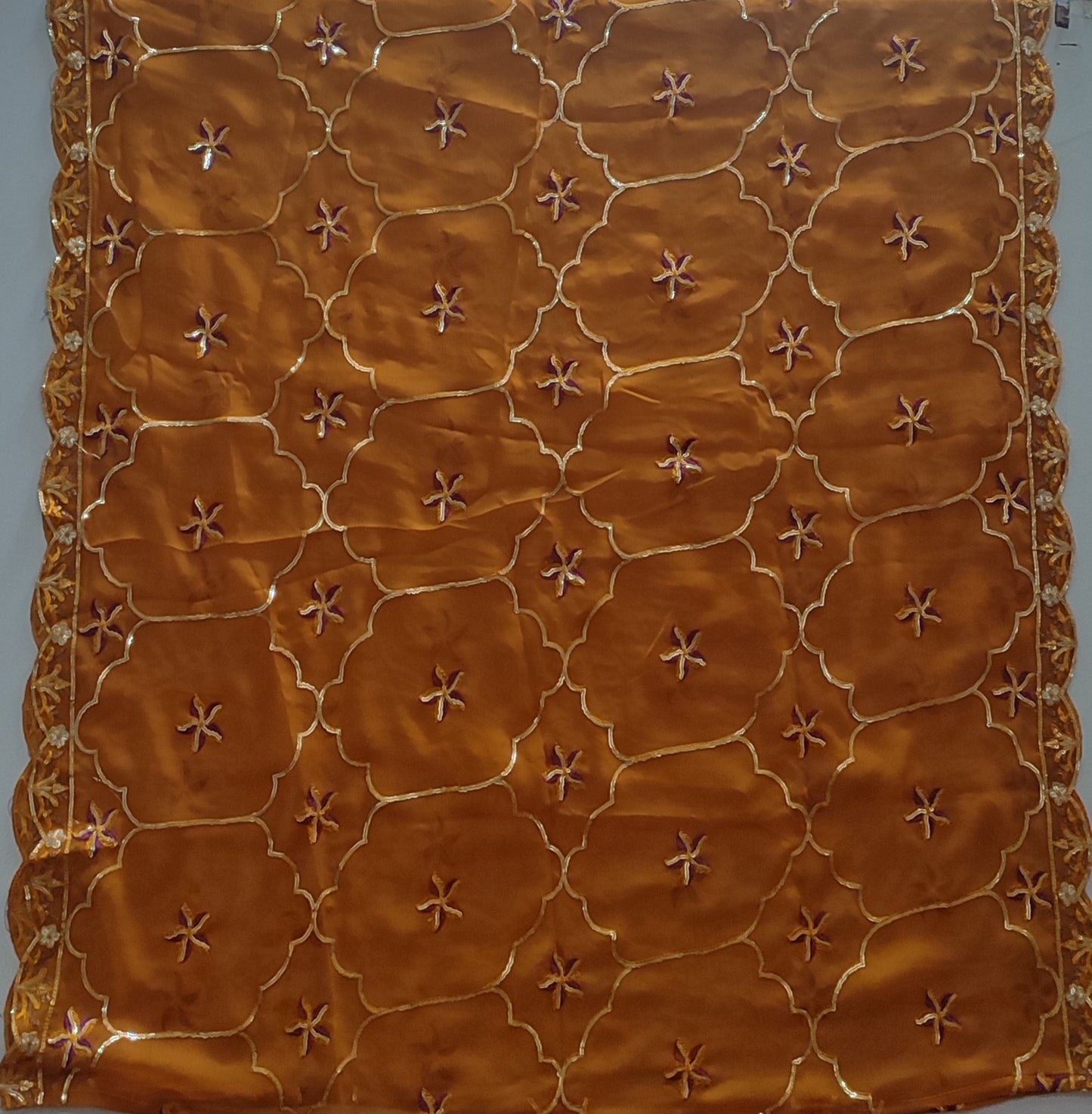 Mustard Embroidered Suit - KZ01